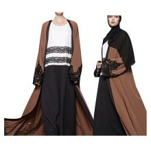 Modesta moda dubai muçulmano dubai abaya islâmica roupas inverno colorido simples abaya dubai